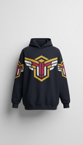 Oversized Hoodie in Crimson Fleece